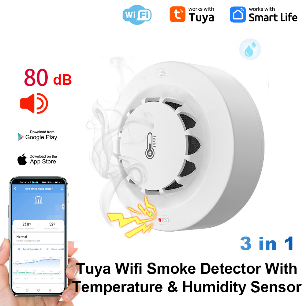 Smart Home Security - جهاز استشعار درجة الحرارة والرطوبة واي