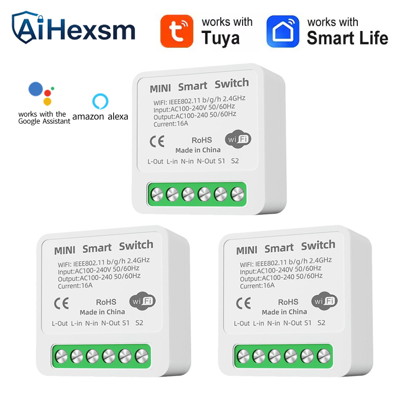 Smart Energy Monitor - 16A Tuya WiFi مفتاح ذكي 2-way