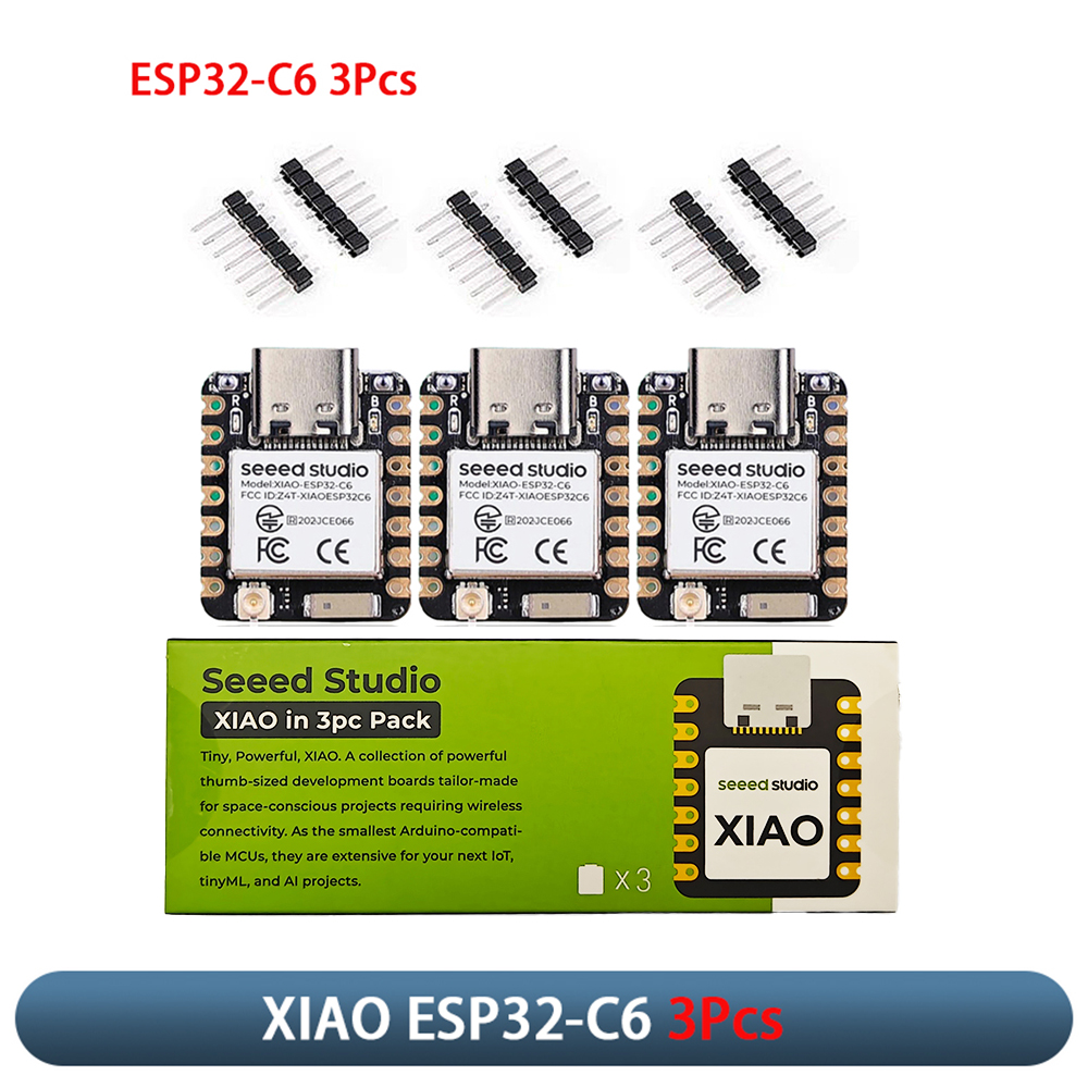 Smart Home Full System - لوحة تطوير XIAO ESP32-C6 (3 قطع)