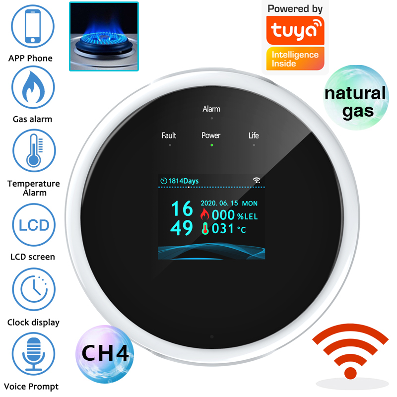 Smart Home Full System - جهاز استشعار إنذار الغاز بتقنية واي