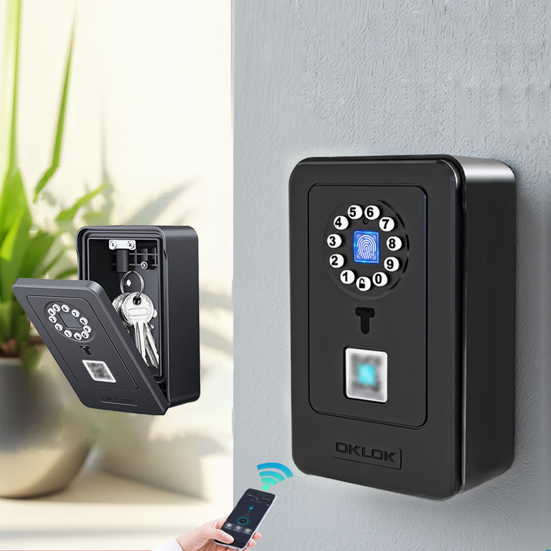 Smart Home Security - قفل ذكي بتصميم معلق، صندوق تخزين