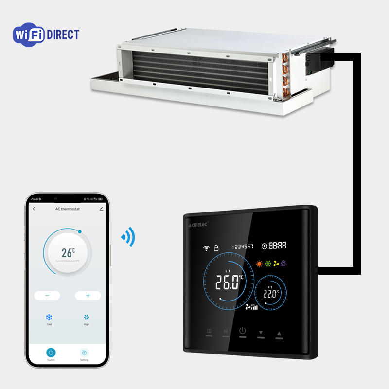Smart Home Full System - ثيرموستات ذكي للمروحة والملف اللولبي بتقنية