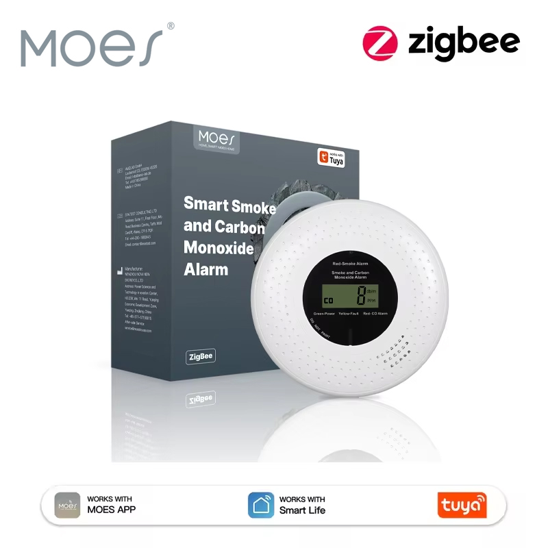 Smart Smoke Detector - جهاز MOES Tuya ZigBee للكشف عن