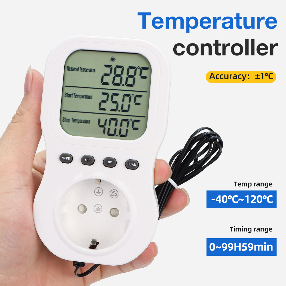 منظم حرارة ذكي LCD مؤقت رقمي ا - مراجعة Wifi Thermostat وسعره