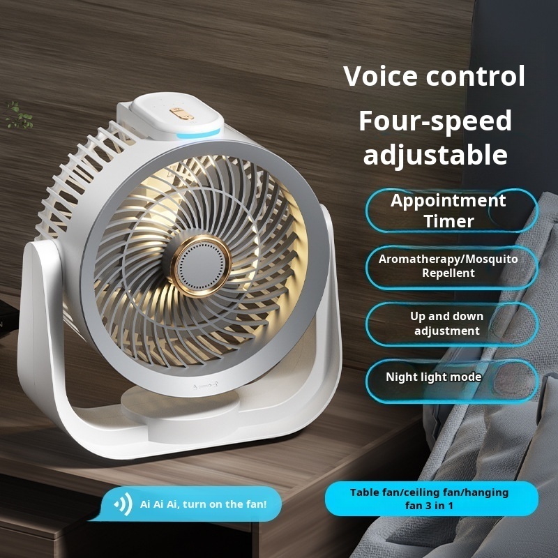 مروحة مكتب ذكية تعمل بالصوت مع - مراجعة Smart Night Light وسعره