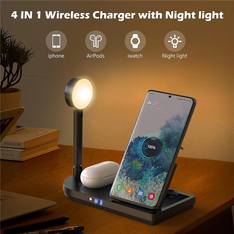 حامل شحن لاسلكي قابل للطي 3 في - مراجعة Smart Night Light وسعره