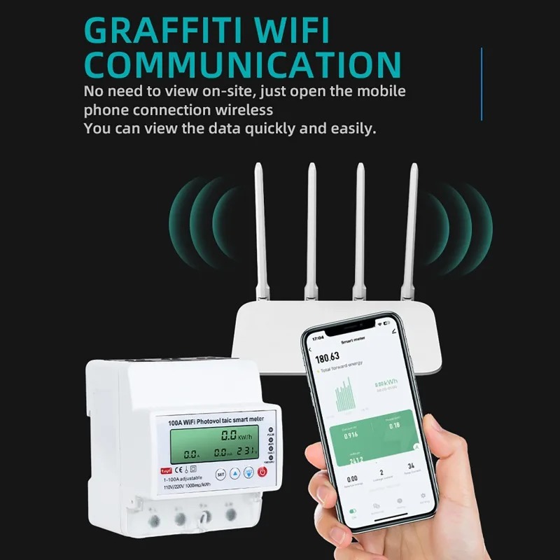عداد طاقة شمسية ذكي واي فاي 4P - مراجعة Smart Home Sistem وسعره