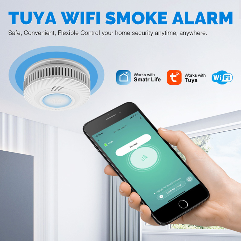 كاشف دخان واي فاي من LELLKI بع - مراجعة Smart Smoke Detector وسعره