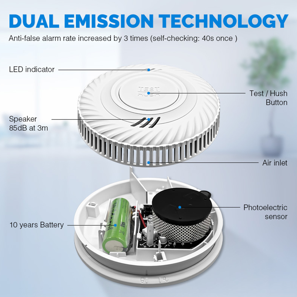 كاشف دخان واي فاي من LELLKI بع - مراجعة Smart Smoke Detector وسعره