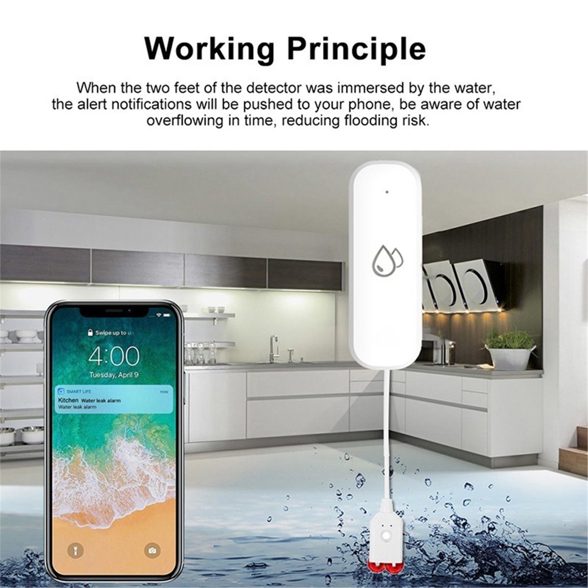 مستشعر تسرب المياه المتوافق مع - مراجعة Smart Home Security وسعره